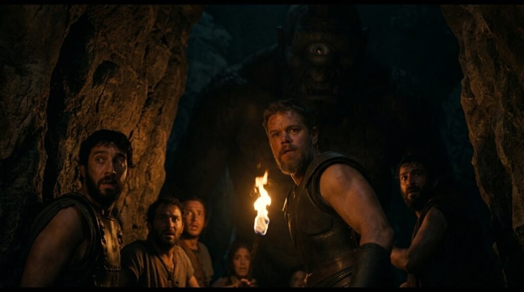 The Cyclops scene in The Odyssey 2026